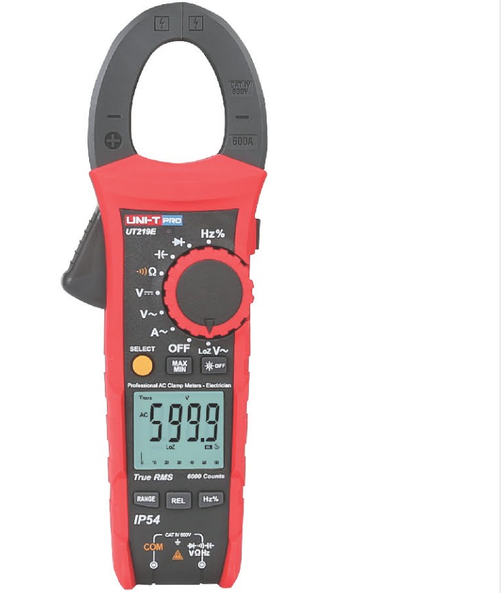 Профессиональный зажим UT219E 600A True RMS с сертификатом IP54