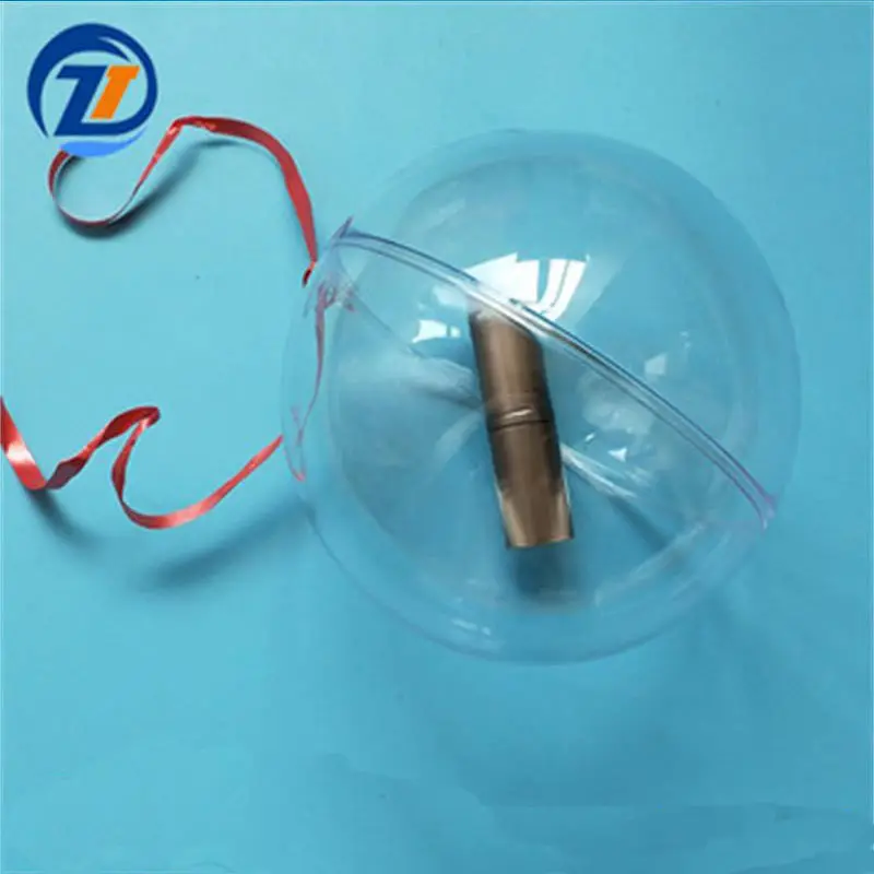 Hard plastic sphere openable hollow ball, transparent clear acrylic plastic sphere