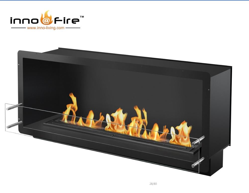 Inno living fire 38, встроенный в дымоход, автоматический биоэтанол