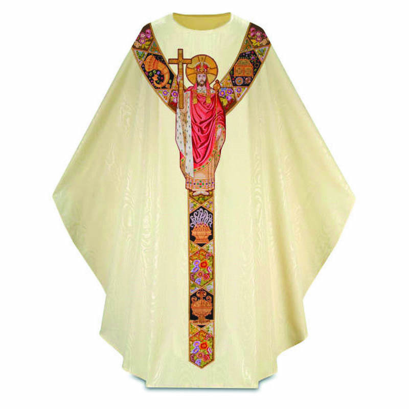 Церковный пастор Vestments ягненок Бога вышитые священник Chasuble Халат