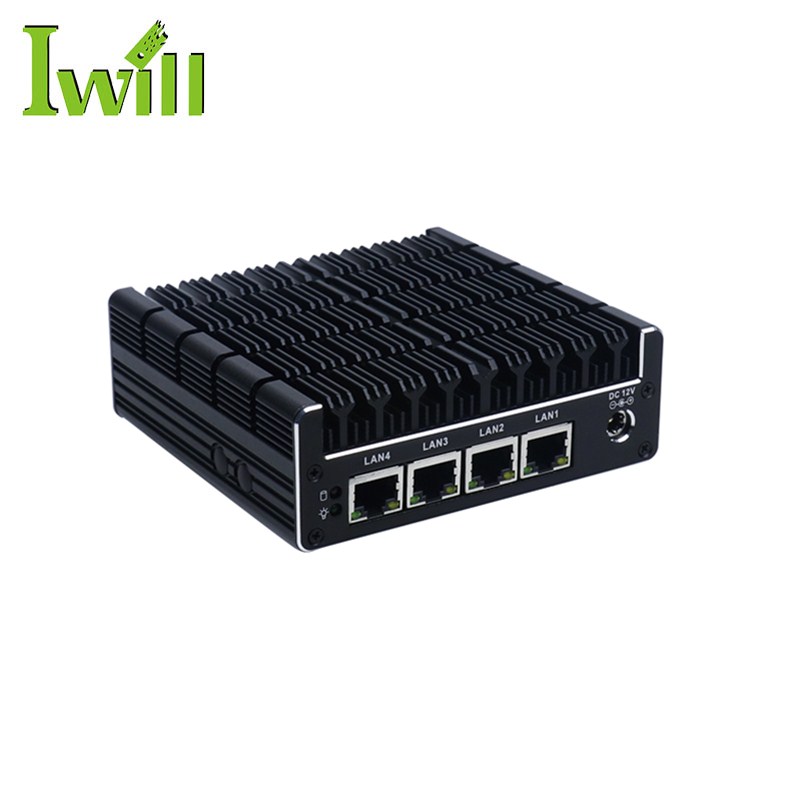 Новое поступление Intel Celeron J3160 4 Nic NUC безвентиляторный мини-серверный ПК с 2HD