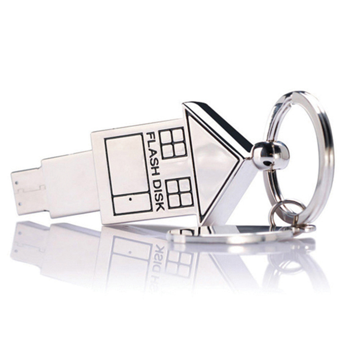 Оптовая цена OEM металлические подарки компании по производству недвижимости USB флеш-накопитель в форме дома