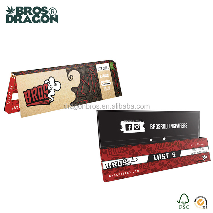 custom rolling paper for roll-your-own cigarette wine color hemp unbleached paper