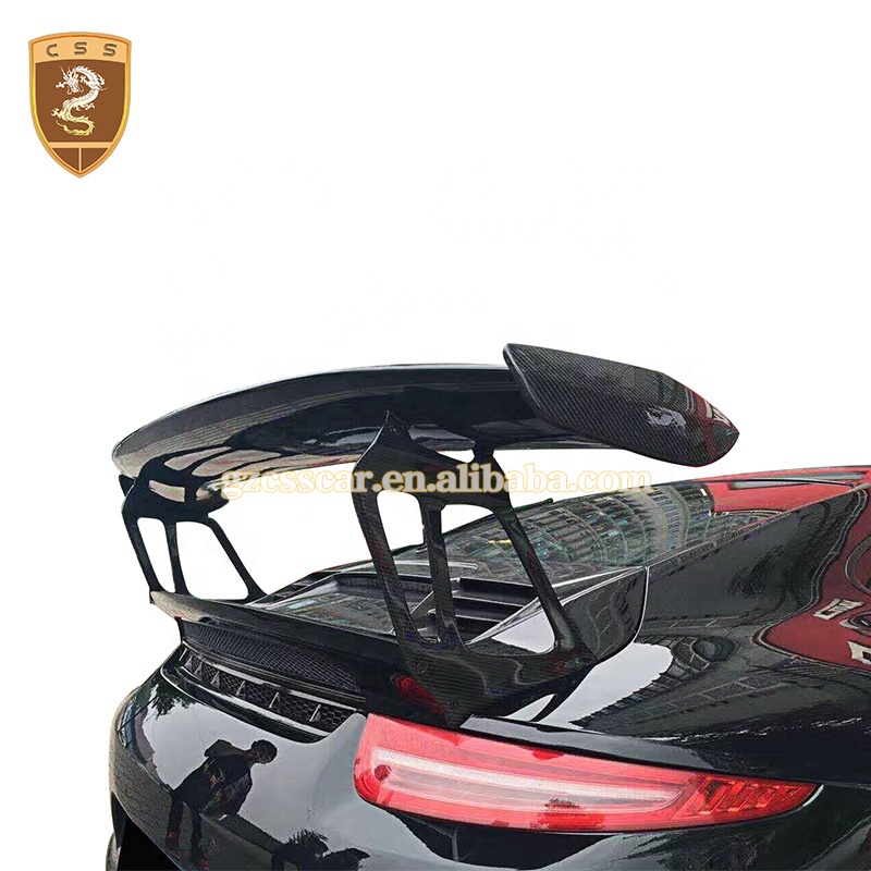 For Porsche Carrera 911 991 GT RS Auto Carbon Double Deck Rear Trunk Wing Boot Lip Spoiler