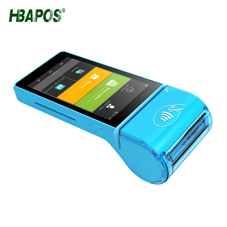Портативная POS-система с сертификатом PCI/EMV. Android 7,0 5,5 дюймов многоточечный емкостный сенсорный