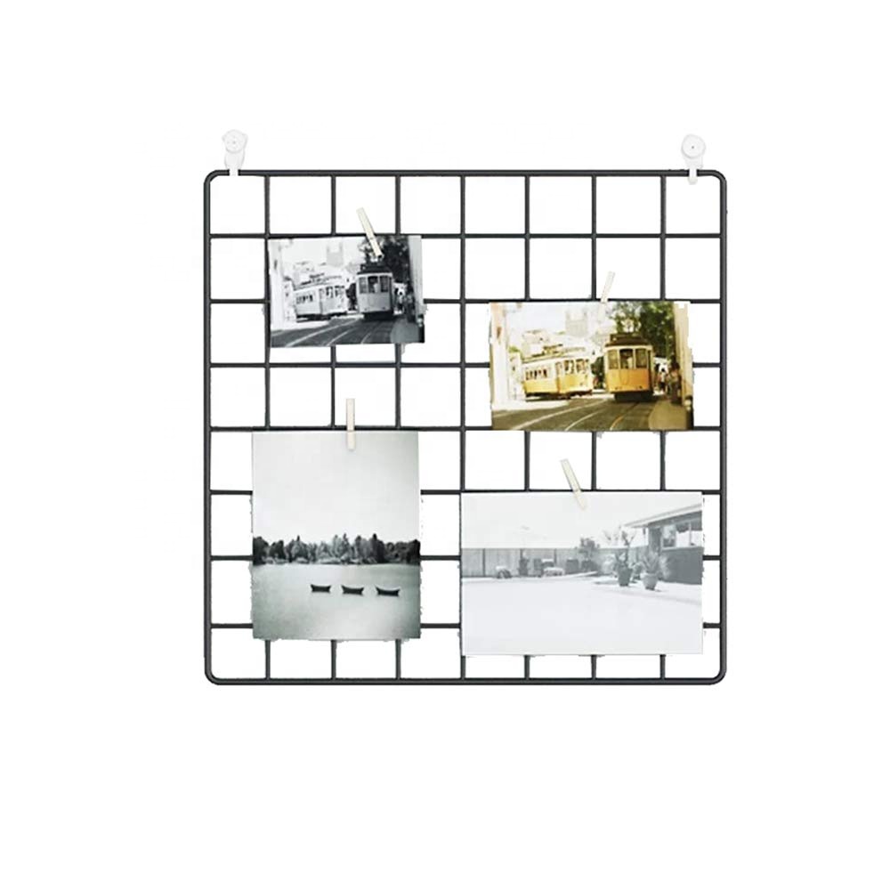 Мини moq 35x35 см металлическая проволока настенная сетка панель фото Органайзер проволочная сетка настенные панели