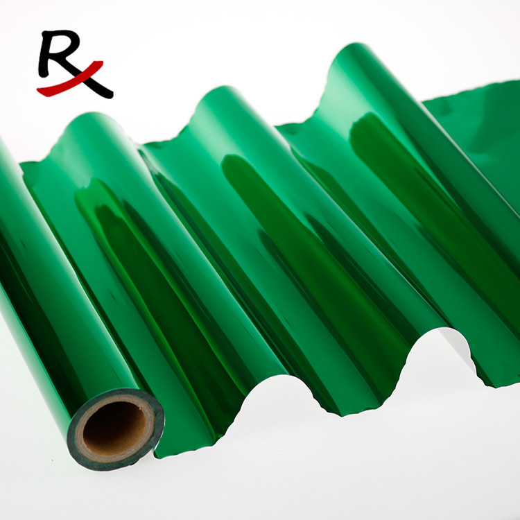 Green-color metallic hot stamping transfer printing foil for textile