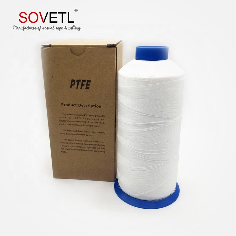 Высокая термостойкость низкая усадка ptfe швейная нить