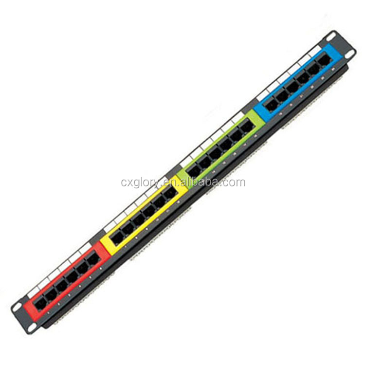 Заводская цена 19 дюйм(ов) цвет utp cat5e 24 порта патч-панели