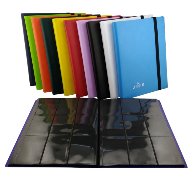 Различные цвета 9-pocket OEM индивидуальные карты binder карты Альбом изготовлен из некислого ПВХ материала