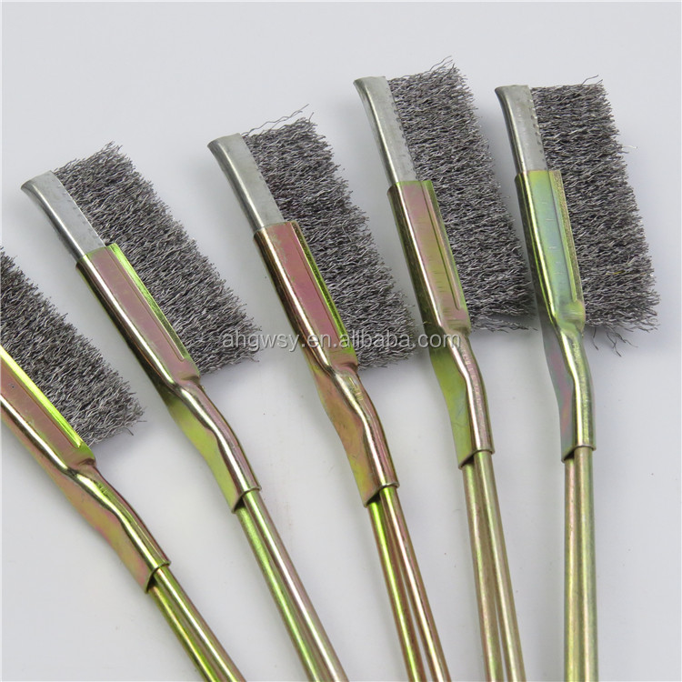 Hardware Cleaning Brush Stainless Steel/brass Wire Deburring Brush with Replaceable Handle