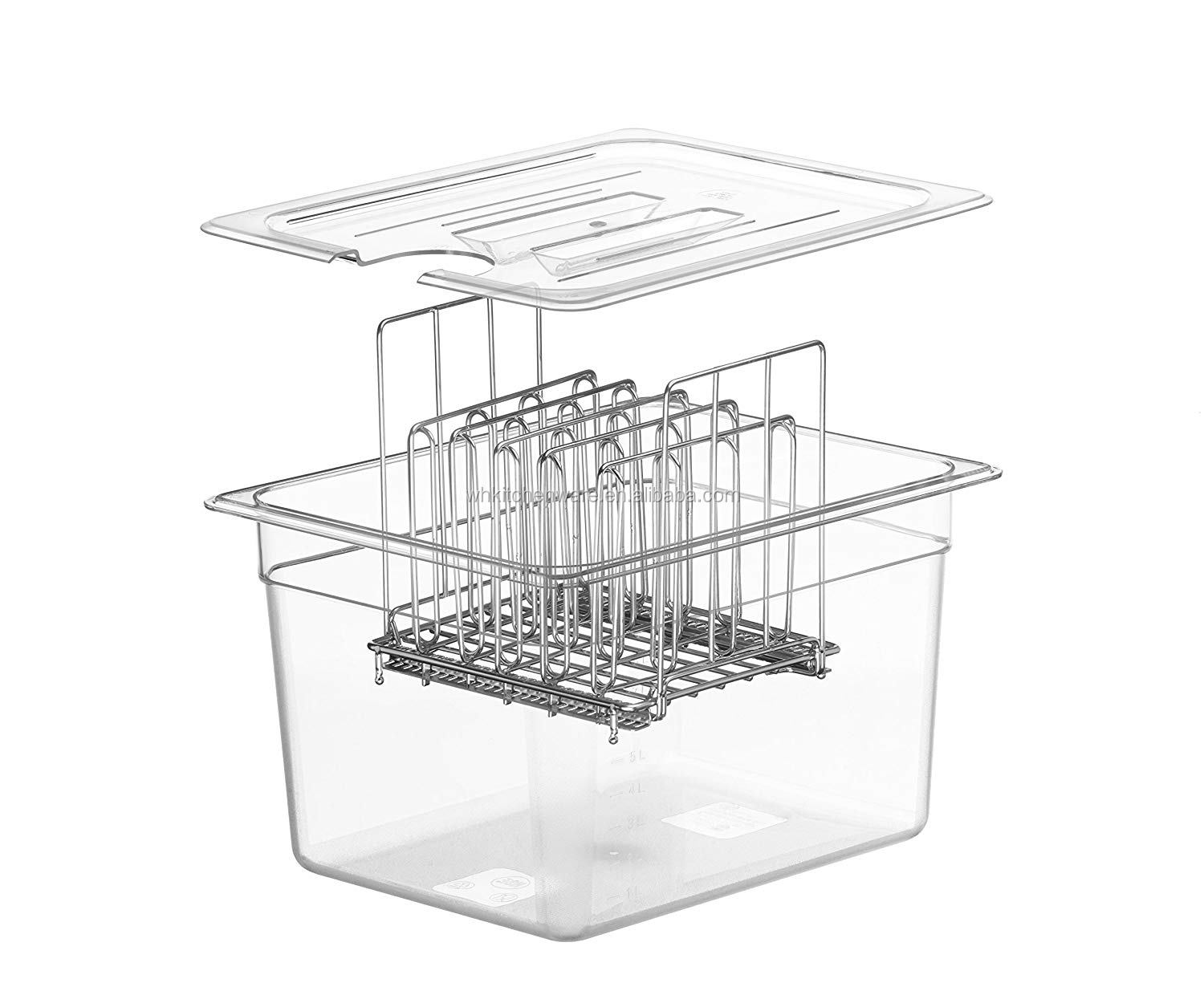 Хорошее качество нержавеющей стали sous vide стойки с пластиковым контейнером