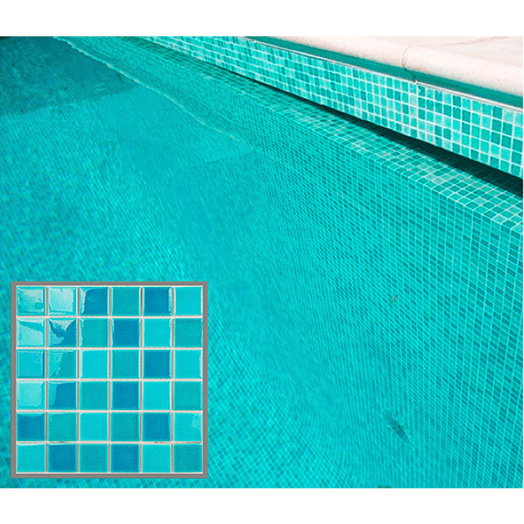 Custom Glass Mosaic Swimming Pool Pattern Design Decorative Glass Tiles Pixel Mural