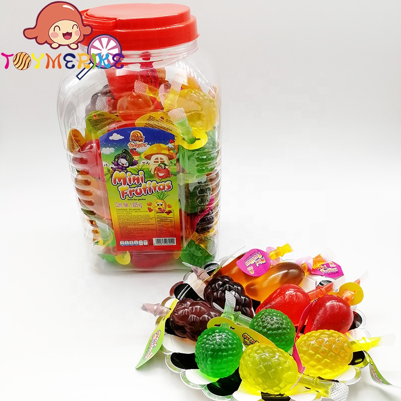 Упаковка баночек в ассортименте фруктовая форма Yummy Soft Jelly напиток конфеты