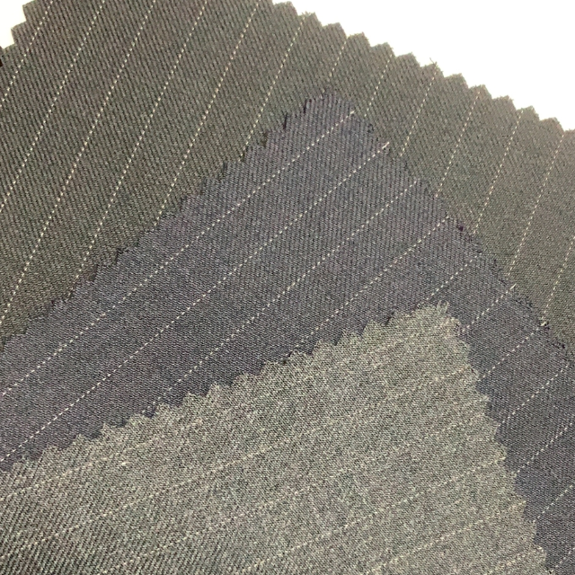 100% Functional Machine Washable stripes wool suit fabric