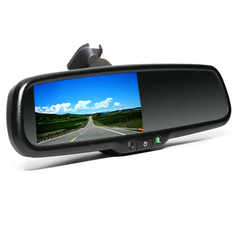 Автомобильный монитор 4,3 дюйма, Автомобильное зеркало заднего вида с камерой с автоматическим затемнением, зеркало заднего вида