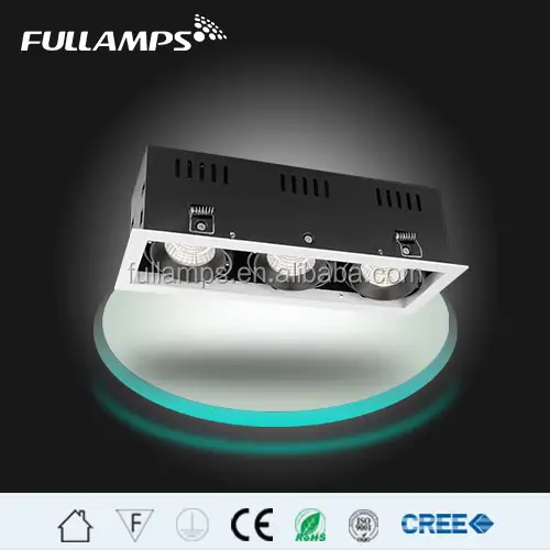 Fullamps FR1053 3*10 Вт Встраиваемый светодиодный светильник решетка затемнения, отражатель чашки диффузора