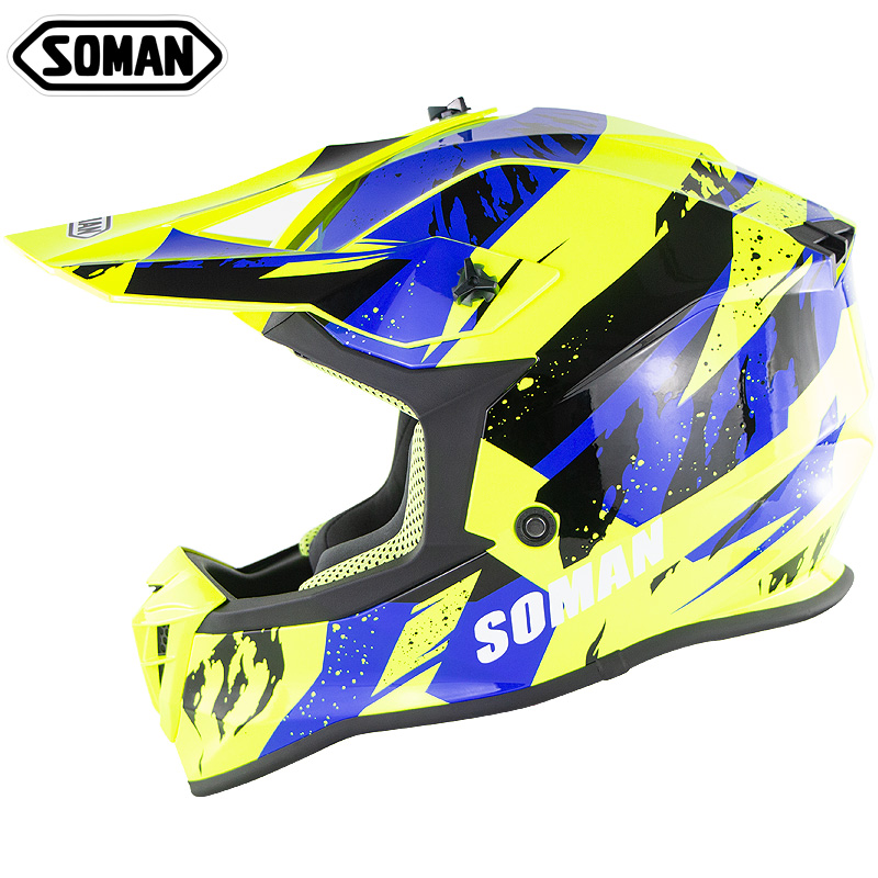 Шлемы для мотокросса SOMAN, мотоциклетные шлемы для внедорожников, MTB, для горных гонок, SM633, одобрение ECE
