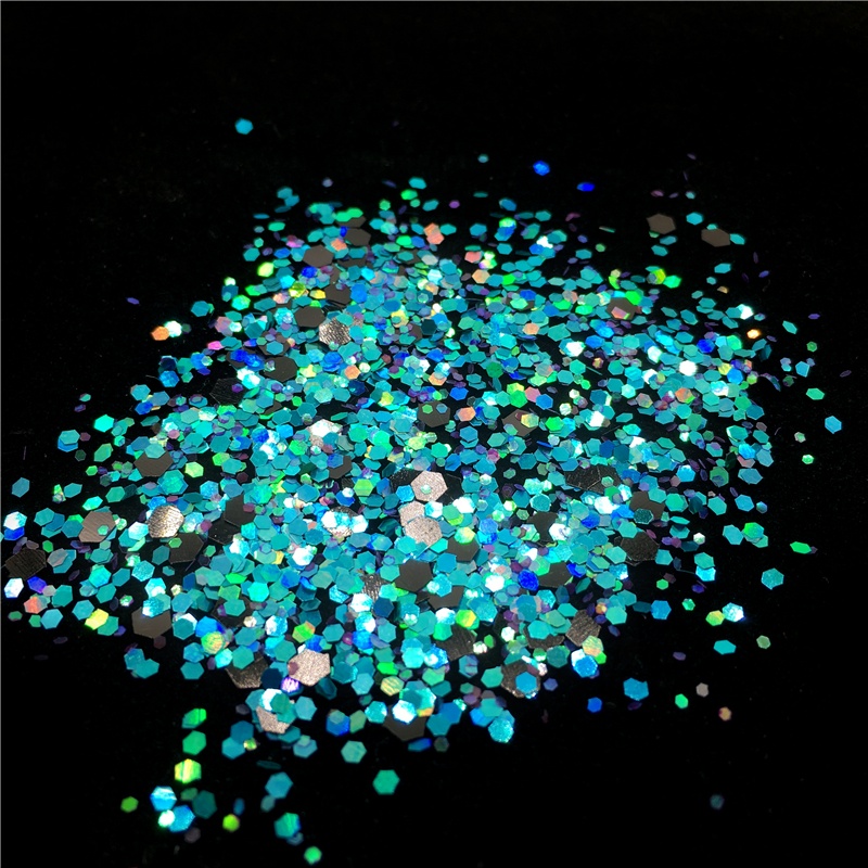 Exclusive Design Series Factory Bulk Wholesale Sky Luxury Poly Holographic Mixed Color Body Glitter Decorated Sticker