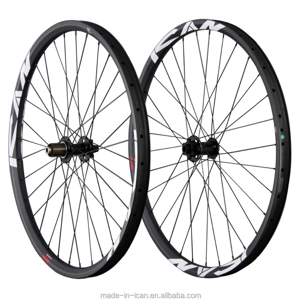 ICANBikes 29ER бескамерные Углеродные горные колеса, комплект колес для горных колес, UD Углеродные 32 отверстия