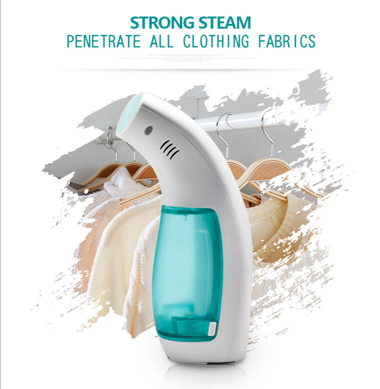 Portable Handheld Clothes Steamer for Travel and Fabricl,steam iron garment,White/Light Green,120ml Big Capacity