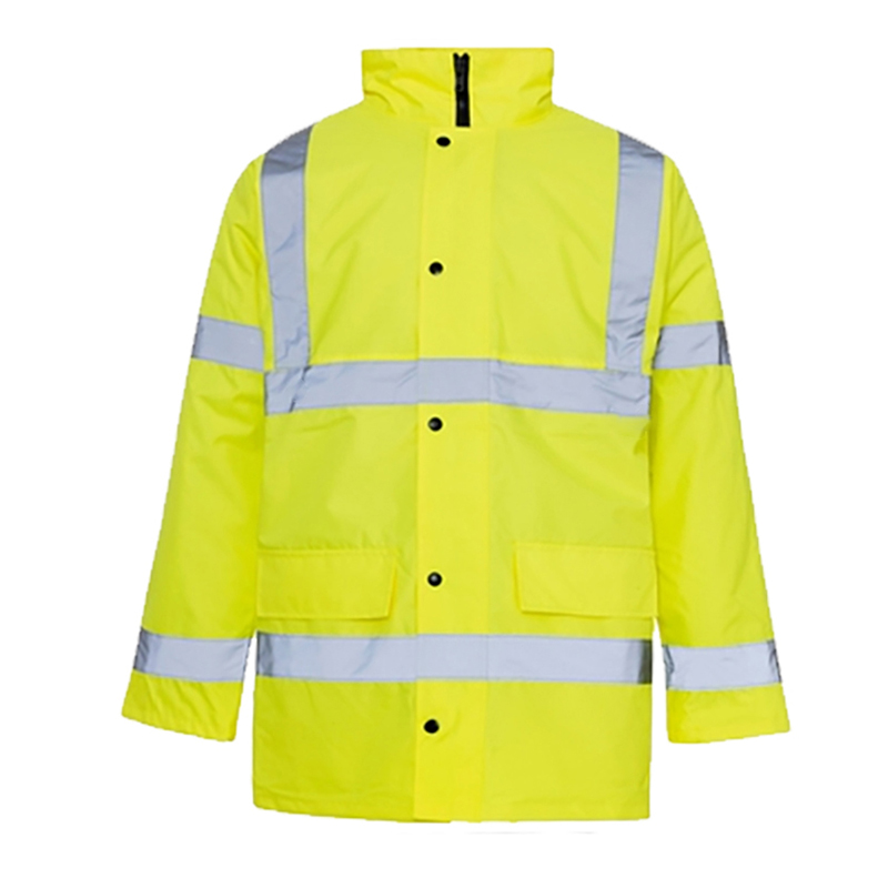 ZUJA CE EN ISO 20471 Men high quality yellow winter safety jacket hi vis waterproof jacket