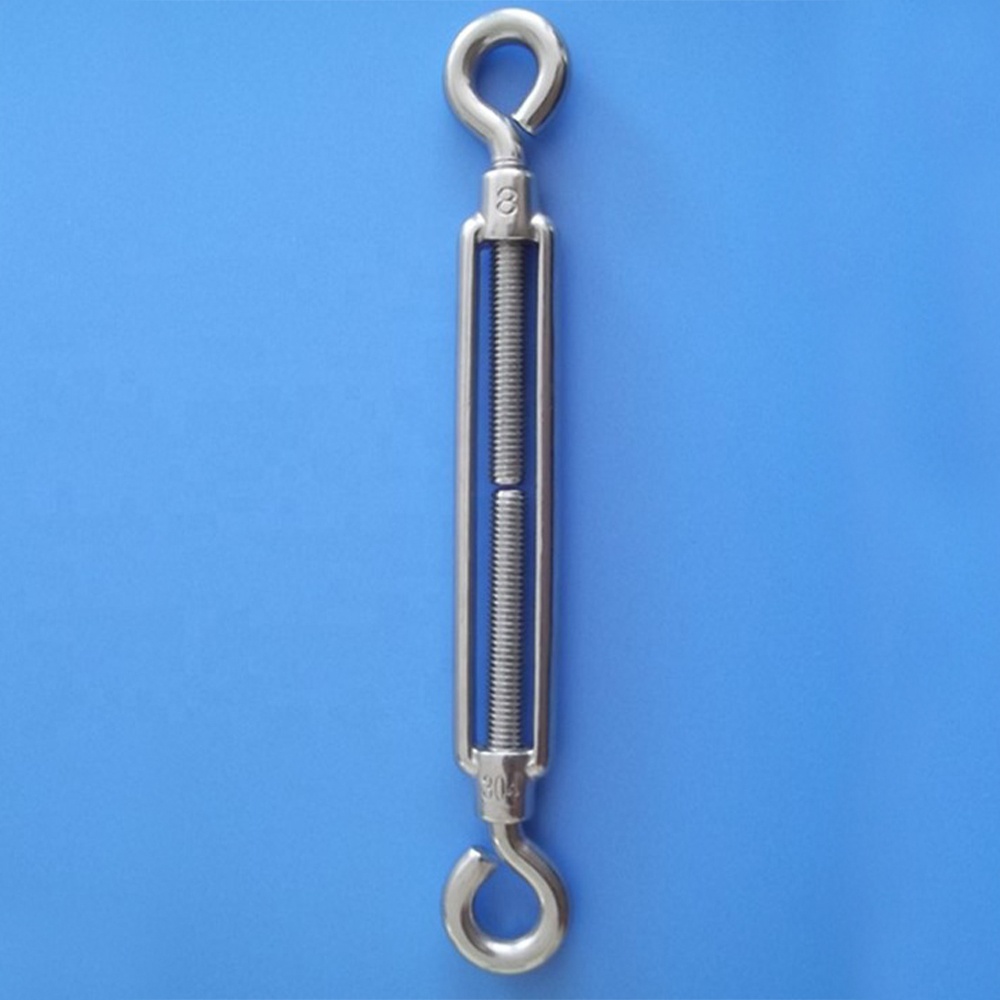 Korea Type Open Body Wire Rope Turnbuckle Stainless Steel 304/316 Cable Turnbuckle with Eye and Eye