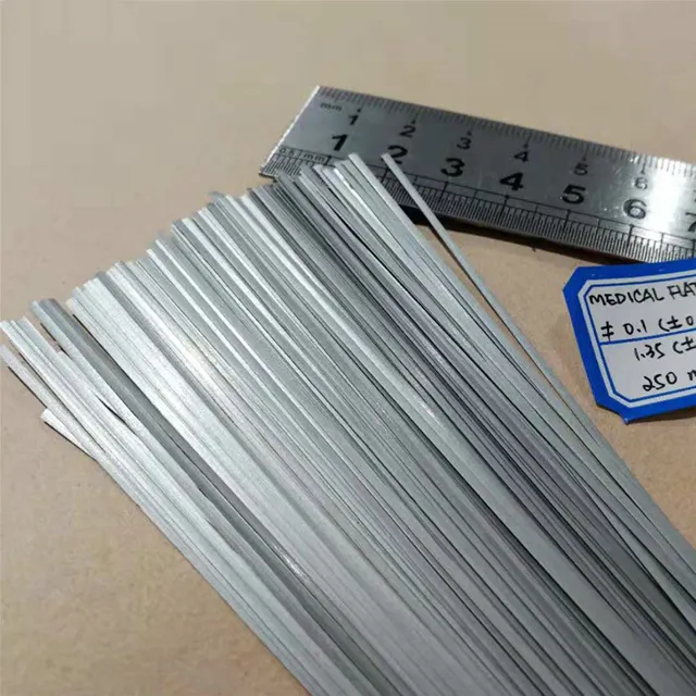 China wholesale market Black Superelastic shape memory alloy nitinol flat wire medical