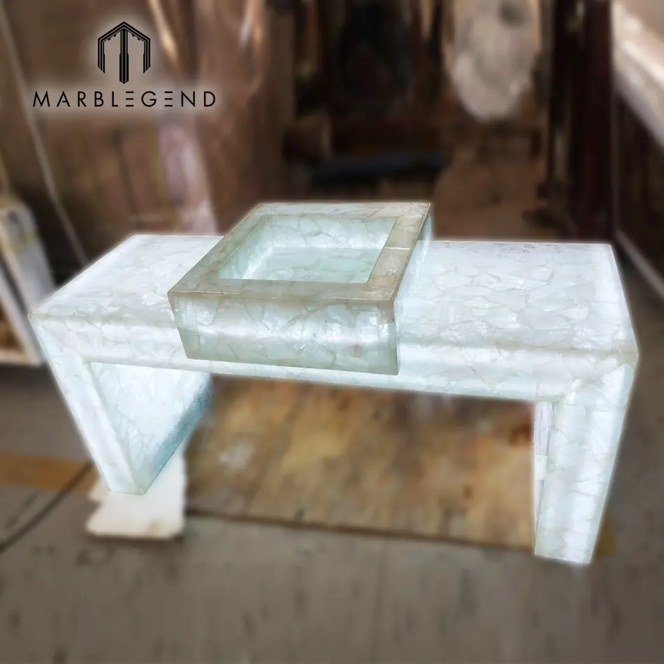 High quality Chinese white quartz stone slab bathroom vanity top