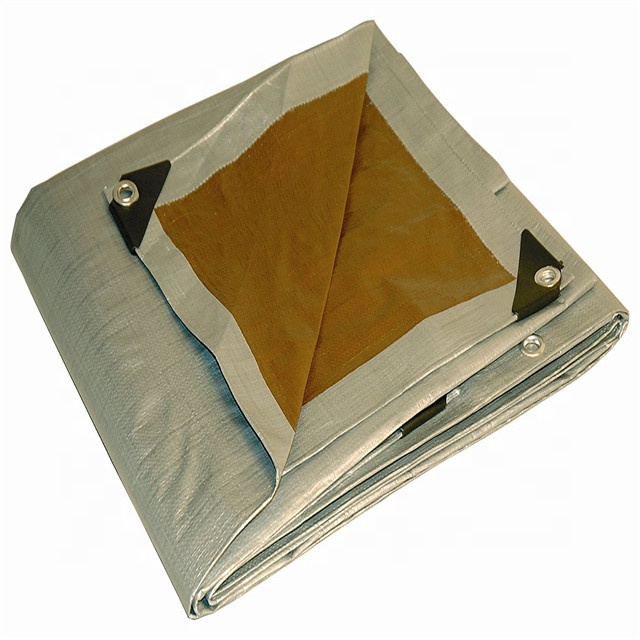 Brown/Silver Super Heavy Duty Poly Tarps