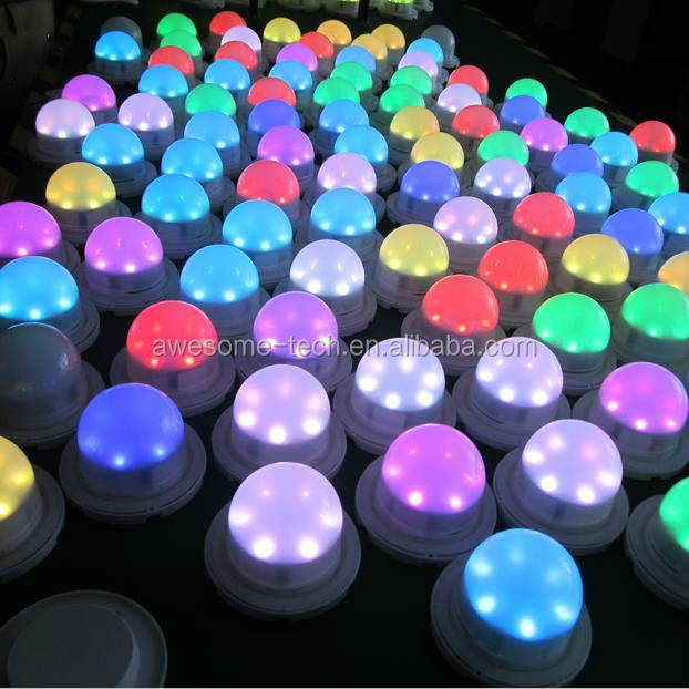 Battery Powered 16 Colors LED Dome Mood Light Base Under Table Lighting For Weddings