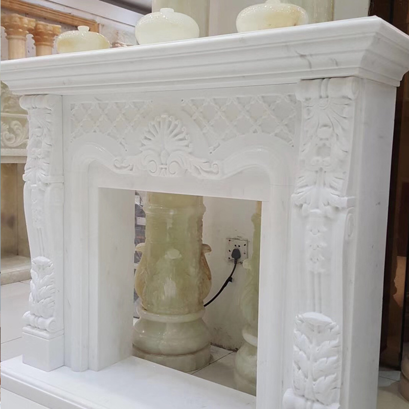 Каррарский мраморный камин, модная мраморная мантия для камина #, фабричное производство, белый Jls13, мраморный камин, другие камины