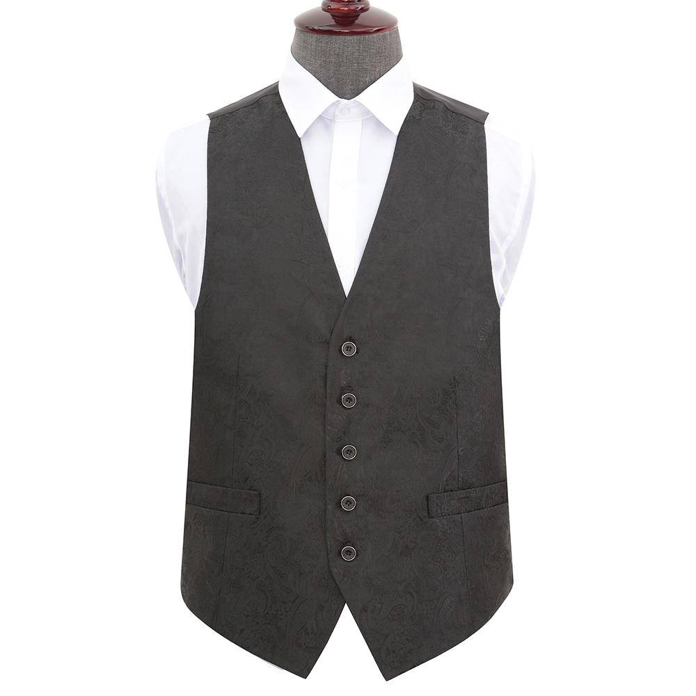 Satin Black Tuxedo Vest