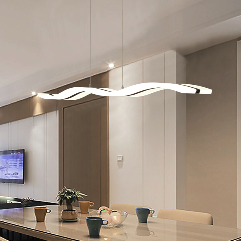 Алюминиевый led товары для дома подвесной светильник кривая led люстра
