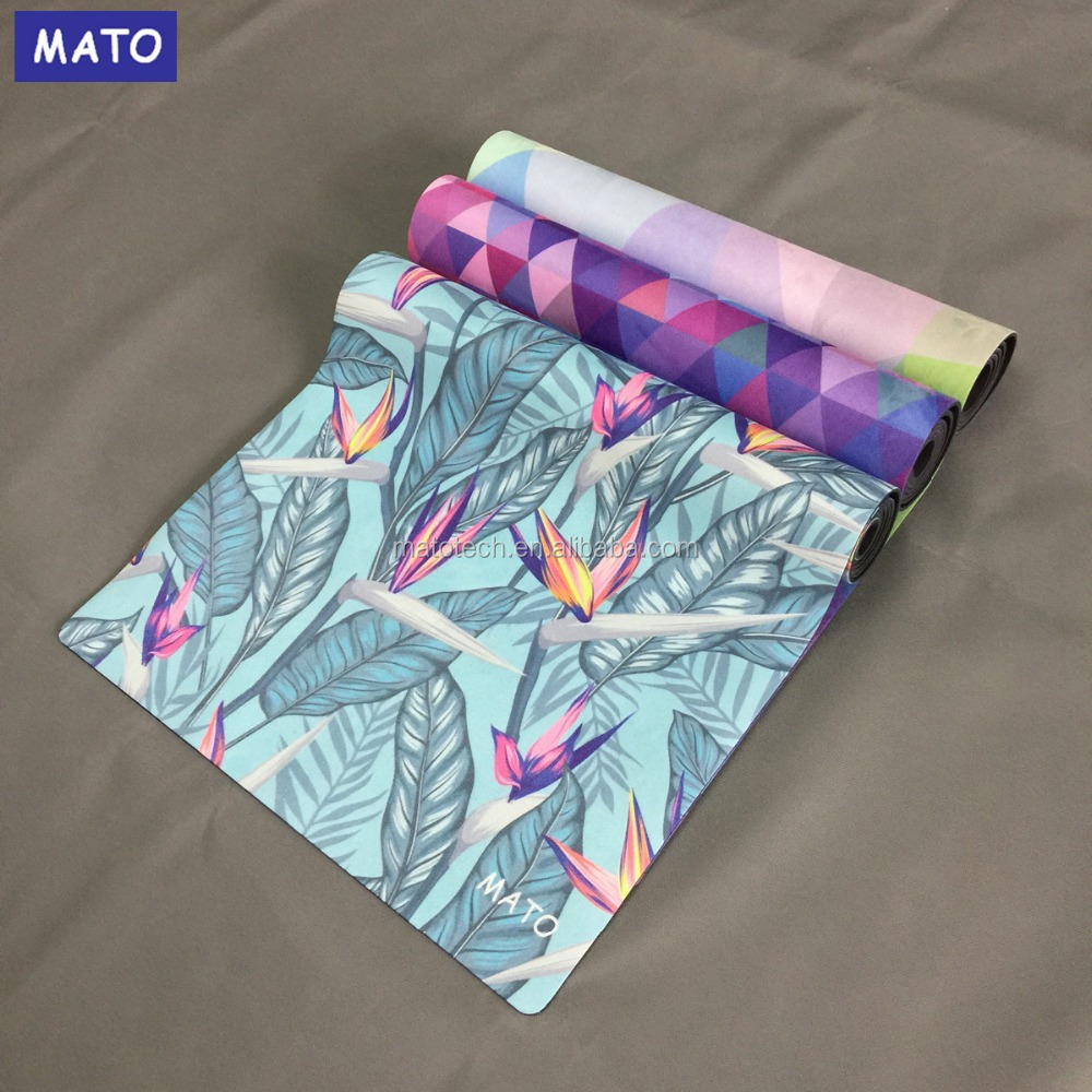 100% из микроволоконной замши натуральный резиновый коврик для йоги дропшиппинг