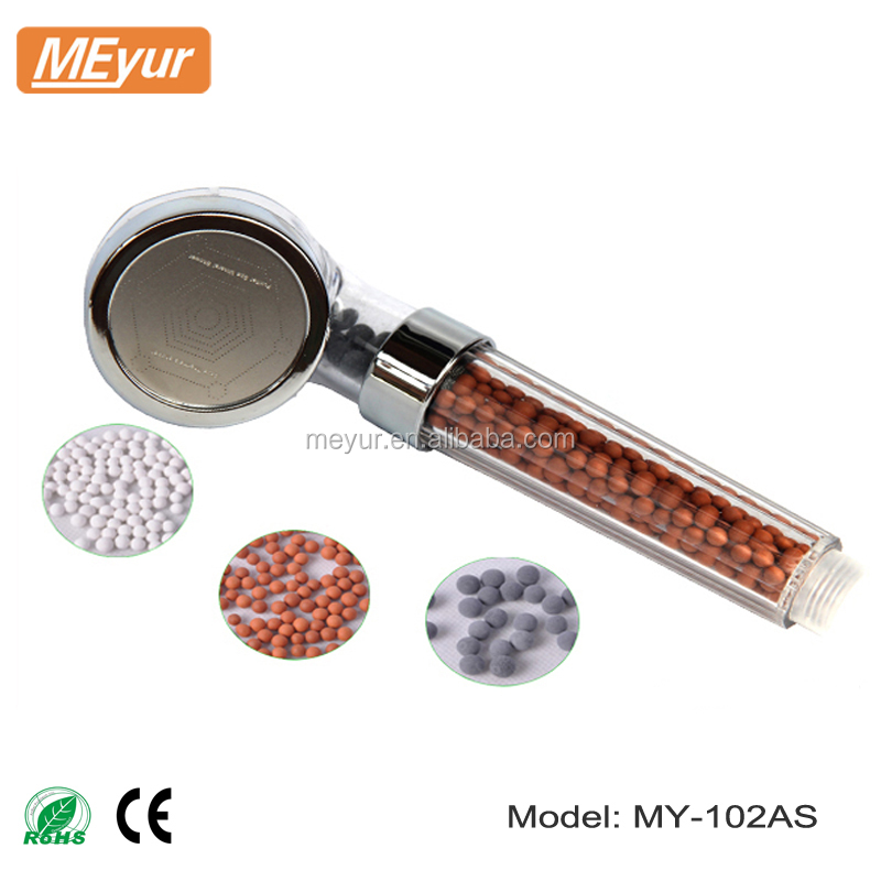 MEYUR горячие продажи ПК spa ручной душ с минеральные шары для ванной # MY-102AS