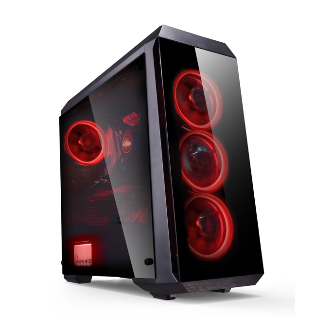 Высококачественный игровой чехол для компьютера с rgb-вентиляторами и закаленным стеклом для настольного игрового ПК