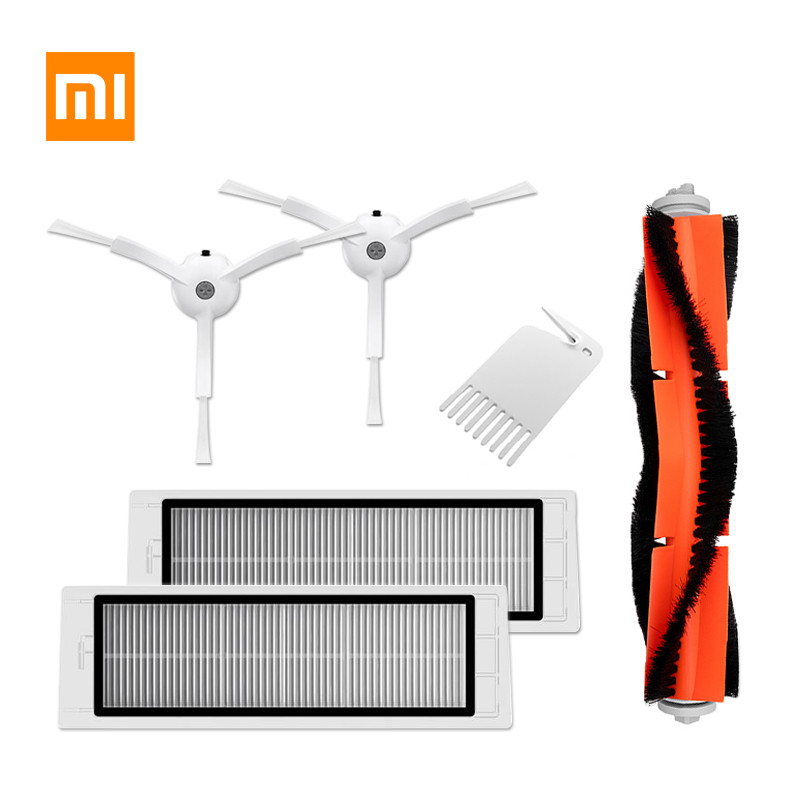 Оригинальный робот-пылесос XIAOMI mijia, запасная боковая щетка X2PC, HEPA фильтр X2PC, основная щетка X1PC для робота mijia