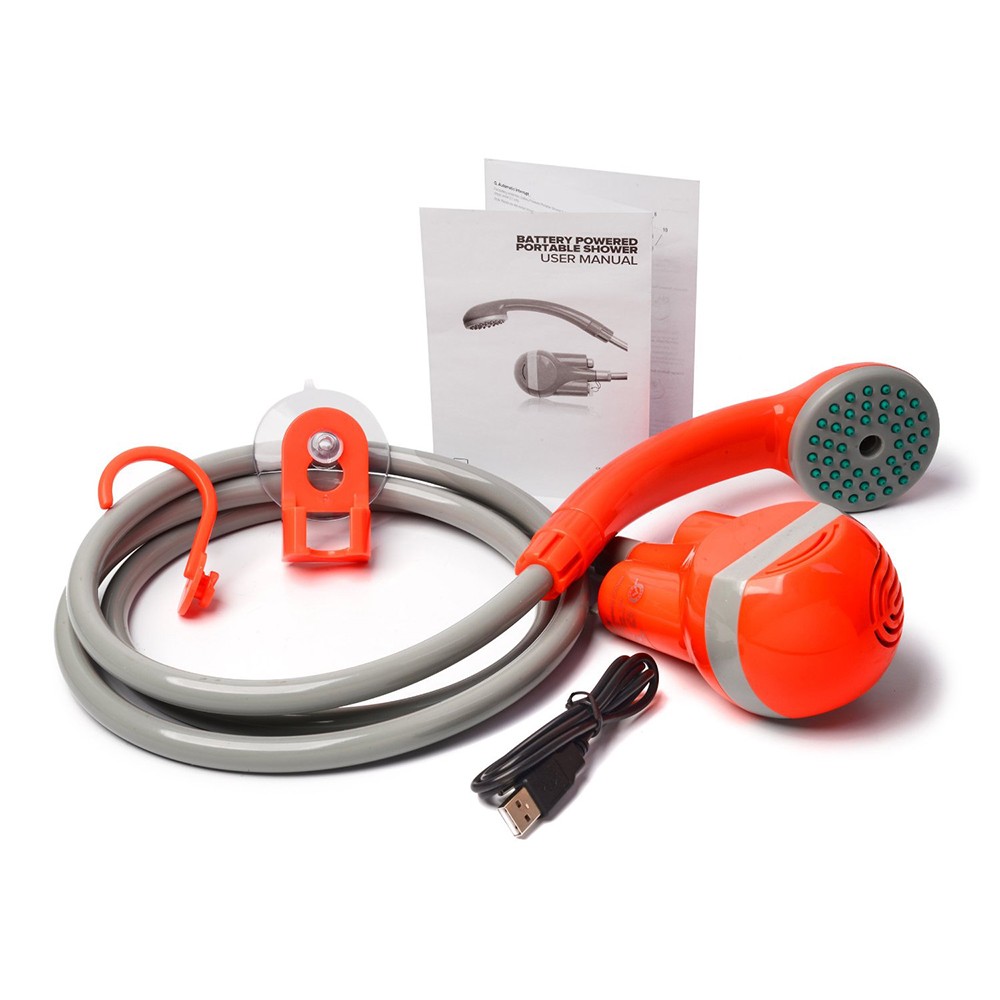 Portable Handheld Shower ,Outdoor Shower Kit for Camping, Beach, Pool, Beach Water - USB Rechargeable Battery