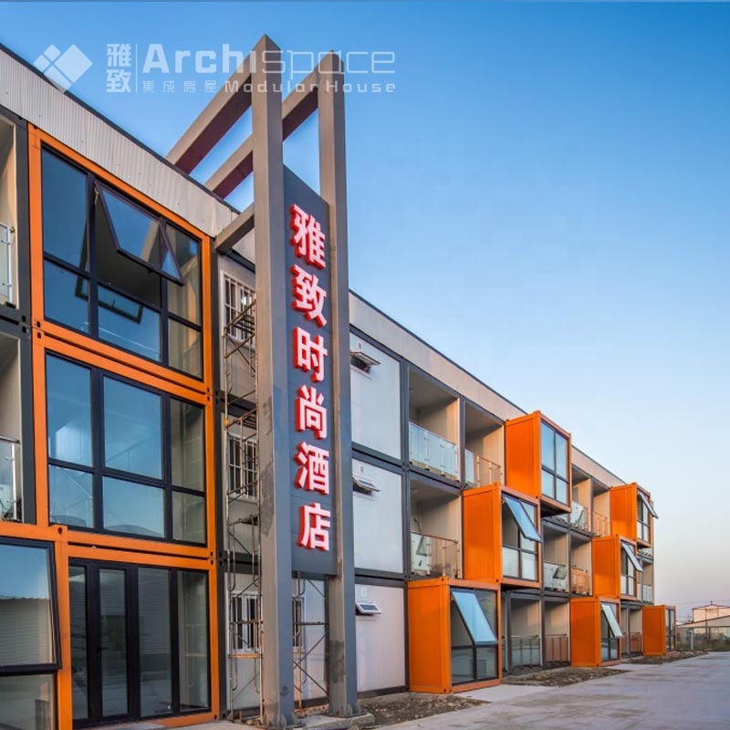 Prefab hotel with modular house apartment