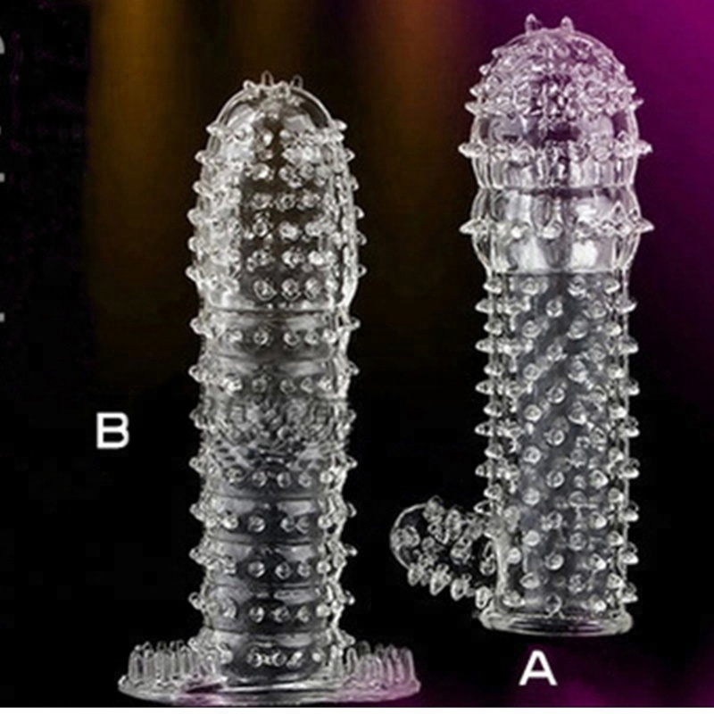 Reusable Condoms Crystal Cock Sleeves Penis Sleeve Adult Sex Toys for Men