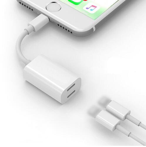 Быстрое зарядное устройство 2 А, двойной разветвитель освещения для iPhone 7/8, адаптер, двойной разветвитель, наушники и адаптер