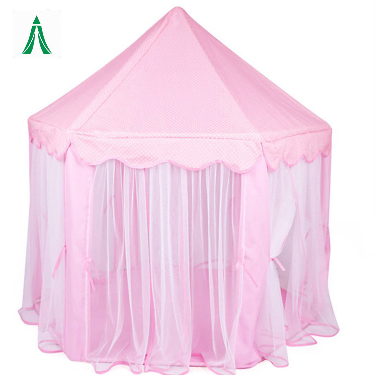 Kids Castle Hexagonal Play House Pink Portable Folding Princess Play Tent for Children protected