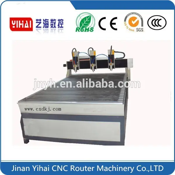 1318 advertising cnc router with 3 spindles;1318 wood cnc router