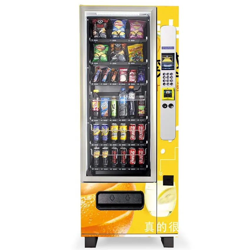 Small combo snack drinks vending machine with 200pcs capacity