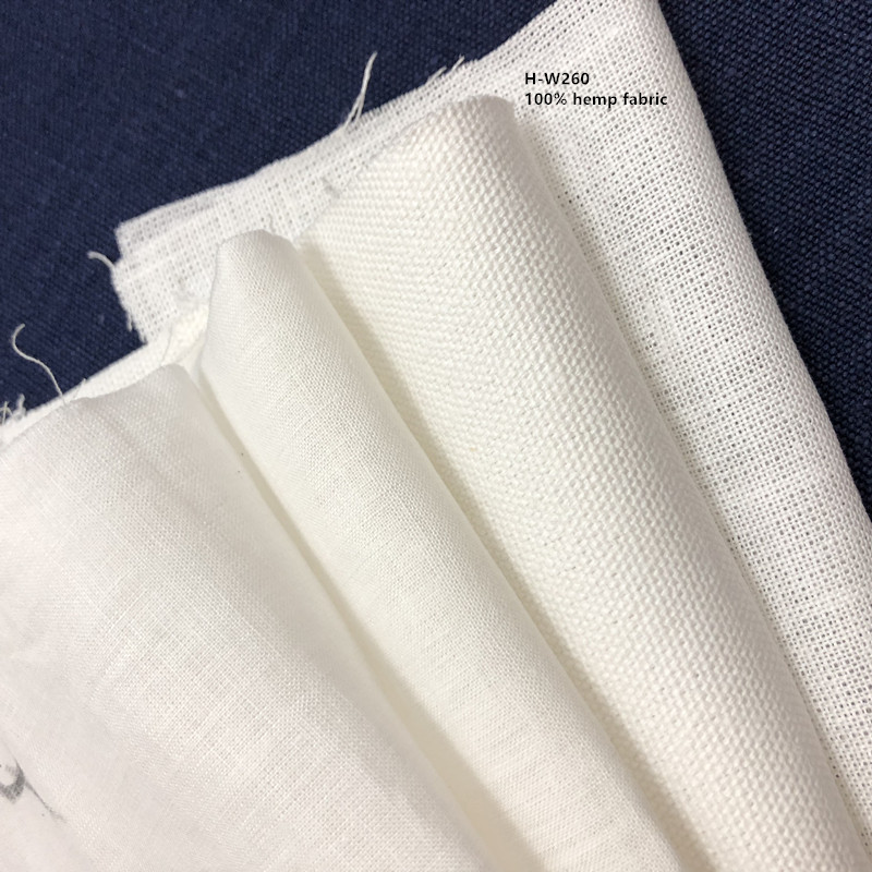 Washed 100% Hemp Fabric For Garment And Shirt , Natural 260gsm Hemp Fabric In Stock