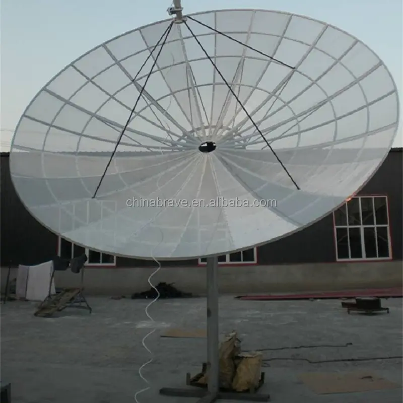 8ft feet 240cm 2.4m c ku band satellite tv aluminum mesh dish antenna