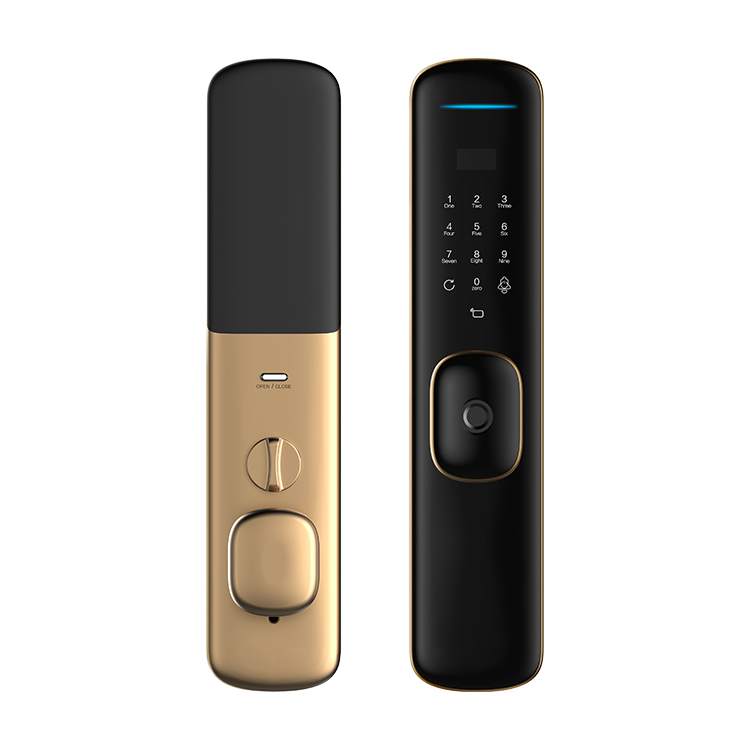 New fashionable modern automatic fingerprint card key and code unlock smart door lock
