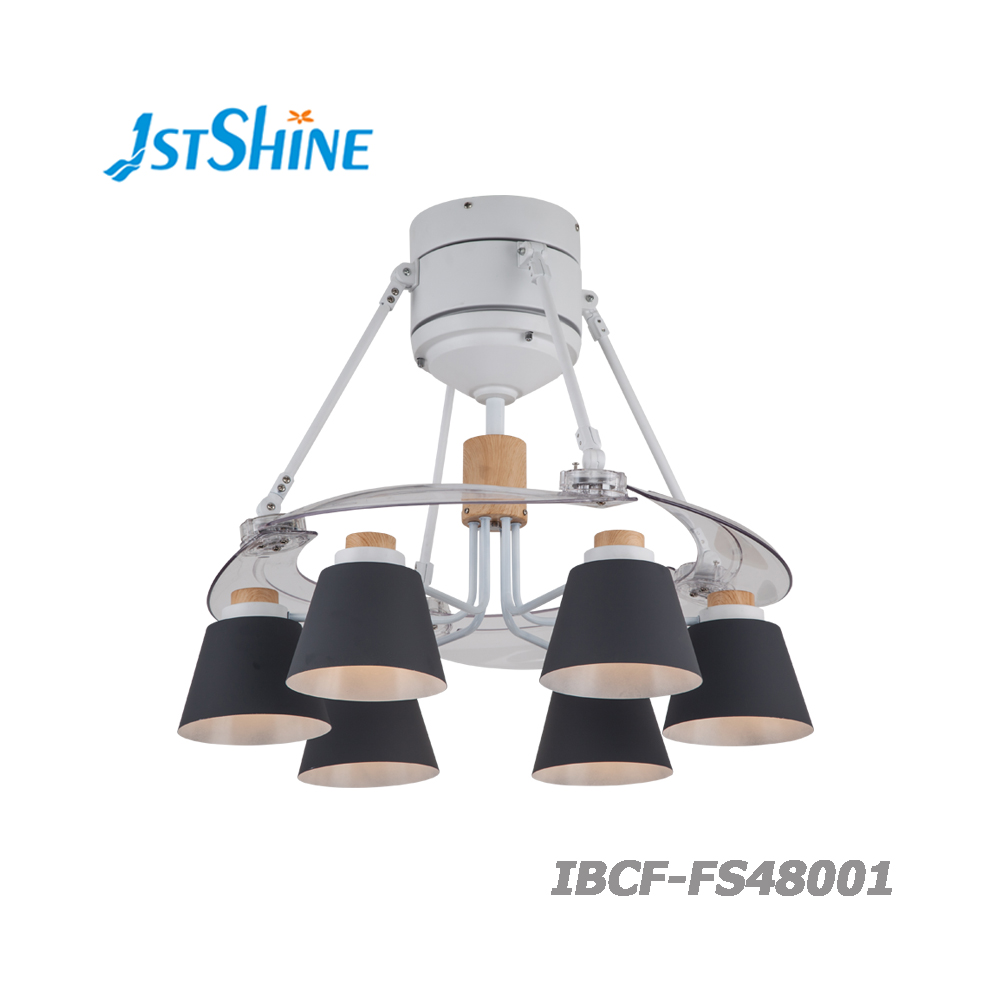 1stshine Новый 2021 48 дюймов невидимое лезвие выдвижной люстра вентилятор потолочный вентилятор с 24 "светом