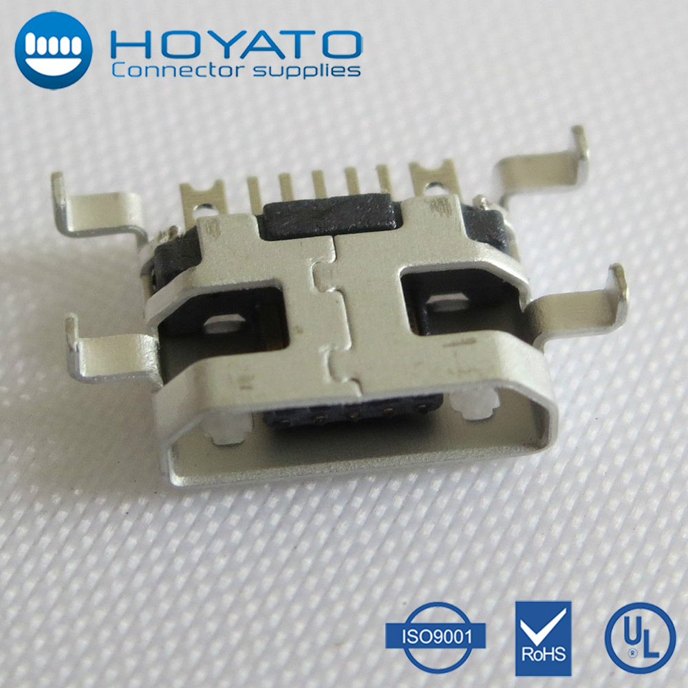 Разъем Micro USB 7pin типа SMT, Позолоченный разъем Micro USB 7P
